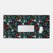 Wilde aardbeien rood/geel/blauw/zwart bureaumat (Keyboard & Muis)