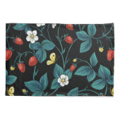 Wilde aardbeien rood/geel/blauw/zwart kussensloop (Achterkant-Links)