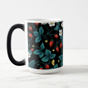 Wilde aardbeien rood/geel/blauw/zwart magische mok