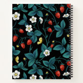 Wilde aardbeien rood/geel/blauw/zwart notitieboek (Achterkant)
