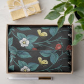 Wilde aardbeien rood/geel/blauw/zwart tissuepapier (Geschenk)