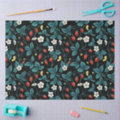 Wilde aardbeien rood/geel/blauw/zwart tissuepapier (Craft)