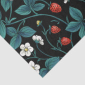 Wilde aardbeien rood/geel/blauw/zwart tissuepapier (Detail)