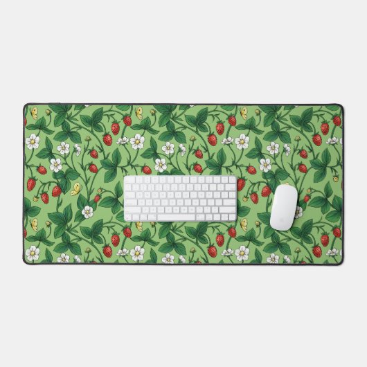 Wilde aardbeien rood/geel/groen/ bureaumat (Keyboard & Muis)
