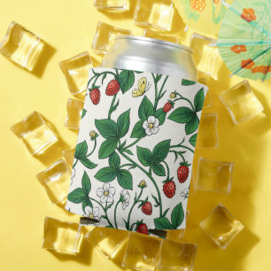 Wilde aardbeien rood/geel/groen/off white blikjeskoeler
