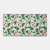 Wilde aardbeien rood/geel/groen/off white bureaumat (Voorkant)