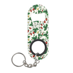 Wilde aardbeien rood/geel/groen/off white mini flessenopener