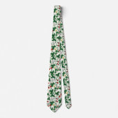 Wilde aardbeien rood/geel/groen/off white stropdas (Voorkant)