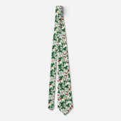 Wilde aardbeien rood/geel/groen/off white stropdas (Achterkant)