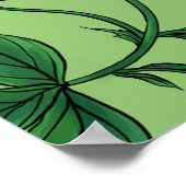 Wilde aardbeien rood/geel/groen/ poster (Hoek)