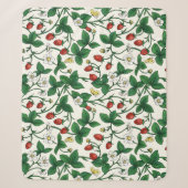 Wilde aardbeien rood/geel/groen/wit sherpa deken (Voorkant)