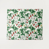 Wilde aardbeien rood/geel/groen/wit wandkleed (Voorkant (horizontaal))