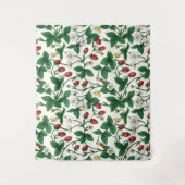 Wilde aardbeien rood/geel/groen/wit wandkleed (Voorkant)