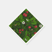 Wilde aardbeien servet (Hoek)