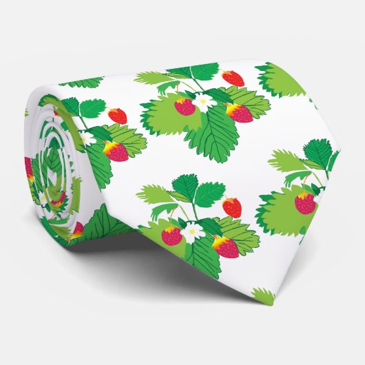 Wilde aardbeien Stropdas (Opgerold)