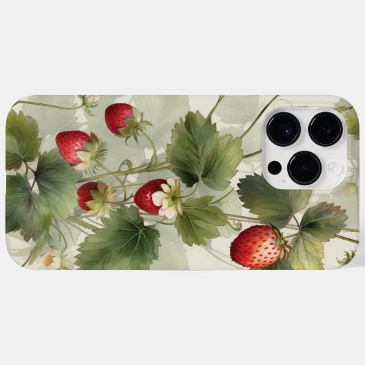Wilde aardbeien Summer Vibe Waterverf Case-Mate iPhone Case (Achterkant (horizontaal))