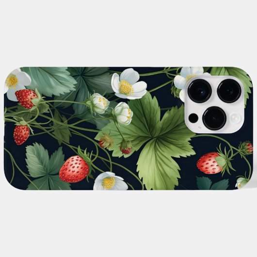 Wilde aardbeien Summer Vibe Waterverf Case-Mate iPhone Case (Achterkant (horizontaal))