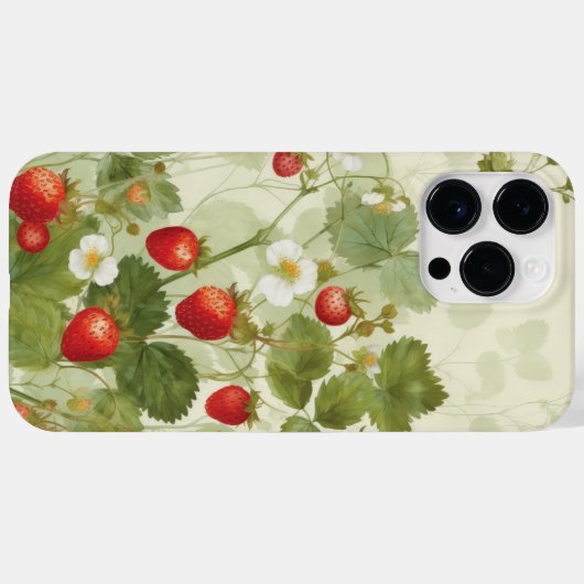 Wilde aardbeien Summer Vibe Waterverf Case-Mate iPhone Case (Achterkant (horizontaal))