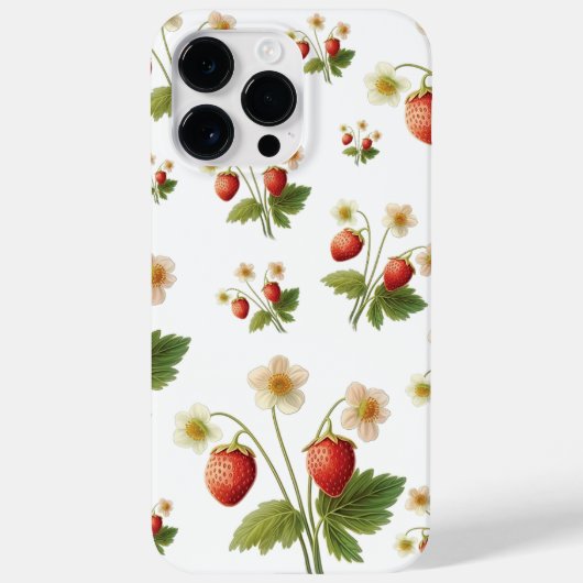 Wilde aardbeien Summer Vibe Waterverf Case-Mate iPhone Case (Achterkant)