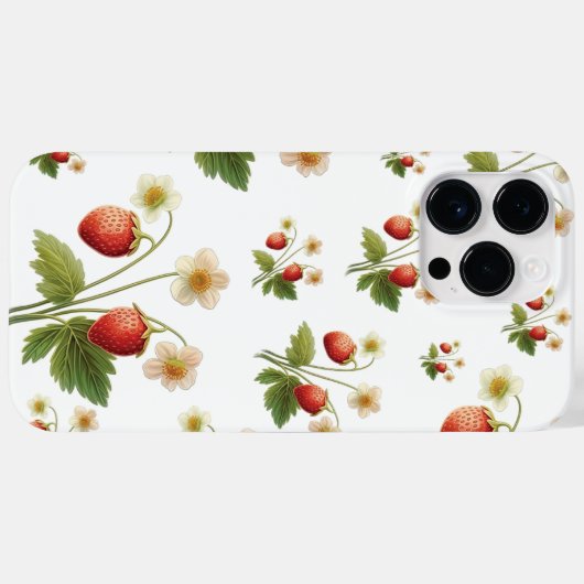 Wilde aardbeien Summer Vibe Waterverf Case-Mate iPhone Case (Achterkant (horizontaal))