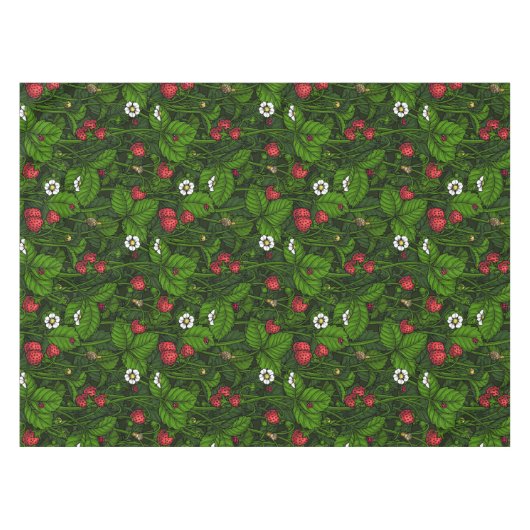 Wilde aardbeien tafelkleed (Voorkant (Horizontaal))