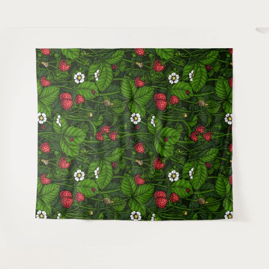 Wilde aardbeien wandkleed (Voorkant (horizontaal))