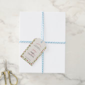 WILDE AARDBEIEN ZOETE BABYSHOWER CADEAULABEL (Met Touw)