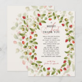 WILDE AARDBEIEN ZOETE BABYSHOWER KAART (Voorkant / Achterkant)