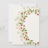 WILDE AARDBEIEN ZOETE BABYSHOWER KAART (Achterkant)