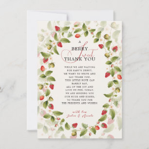 WILDE AARDBEIEN ZOETE BABYSHOWER KAART