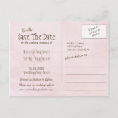 Wilde aardbeienweidebloemen blozen waterverf aankondigingskaart (Achterkant)