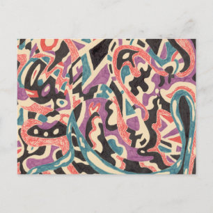 "Wilde" Abstract Briefkaart