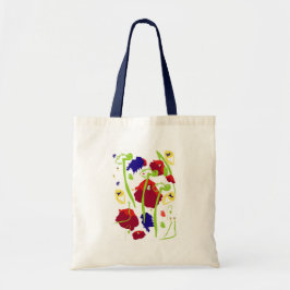 Wilde abstracte bloemen tas