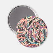 "Wilde" abstracte koelkast Magneet (Voorkant / Achterkant)