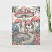 Wilde Abstracte paddenstoel bos illustratie Kaart (Voorkant)