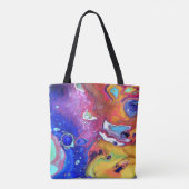 Wilde Acrylpour over Tas (Achterkant)