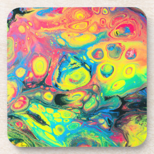 Wilde acrylvezels Abstract Bier Onderzetter