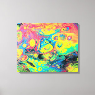 Wilde acrylvezels Abstract Canvas Afdruk