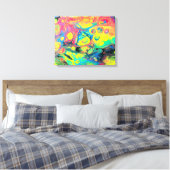 Wilde acrylvezels Abstract Canvas Afdruk (Insitu (Slaapkamer))