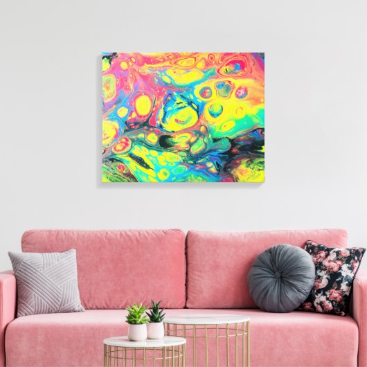 Wilde acrylvezels Abstract Canvas Afdruk (Insitu (Woonkamer))