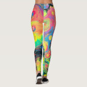 Wilde acrylvezels Abstract Leggings (Achterkant)