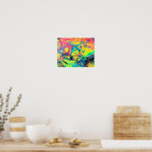 Wilde acrylvezels Abstract Poster (Keuken)