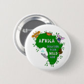 Wilde Afrika Ronde Button 5,7 Cm (Voorkant /achterkant)