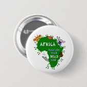 Wilde Afrika Ronde Button 5,7 Cm (Voorkant /achterkant)