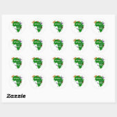 Wilde Afrika Ronde Sticker (Vel)