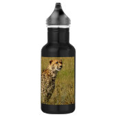 Wilde Afrikaanse Cheetah in Savannah Grasses Waterfles (Rechts)