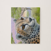 Wilde Afrikaanse Cheetah op Savannah Puzzle Legpuzzel (Verticaal)