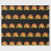 Wilde Afrikaanse dieren Safari Sunset Cadeaupapier (Vlak)