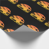 Wilde Afrikaanse dieren Safari Sunset Cadeaupapier (Hoek)