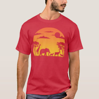 Wilde Afrikaanse Dieren Safari Zonsondergang vrien T-shirt